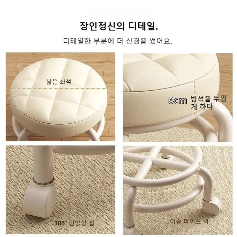 Child Rolling Stool Multi Functional Shoe Changing Seat