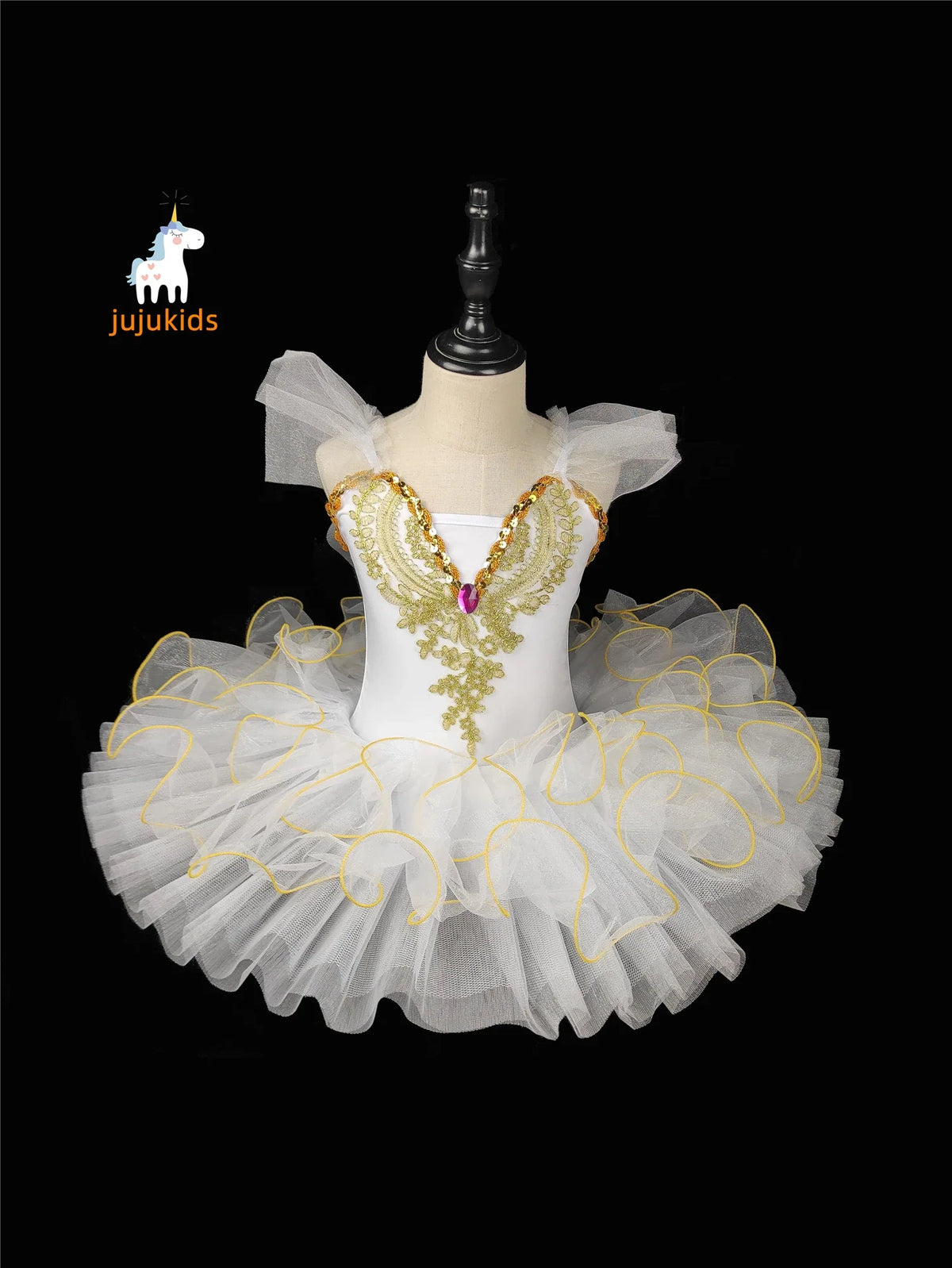 Light girls ballet tutu - pancake-style, polyester, for recital performances