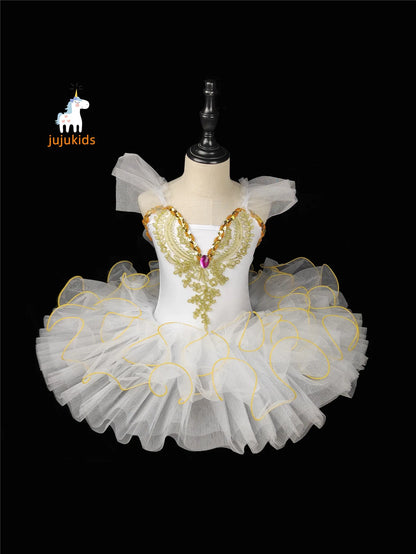 Light girls ballet tutu - pancake-style, polyester, for recital performances