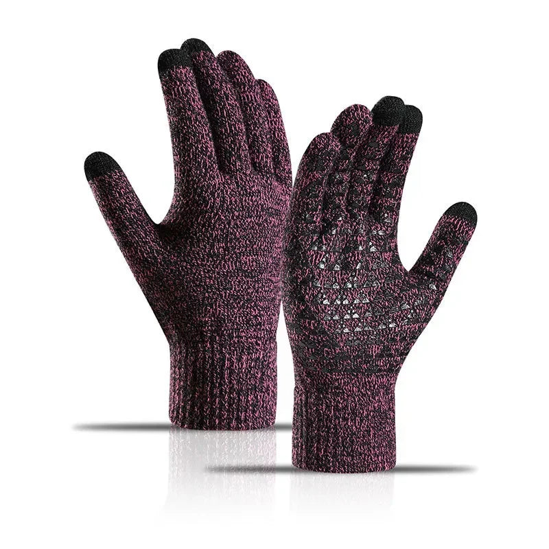 Gloves Winter Thermal Knit Touchscreen Outdoor Running Cycling Driving 2026 Winter Essentials Gift