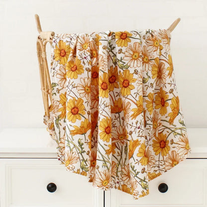 Muslin Bamboo Swaddle Blanket 120x120 Cm Floral Newborn Bedding Fall 2025 Breathable Eco Friendly Baby Gift