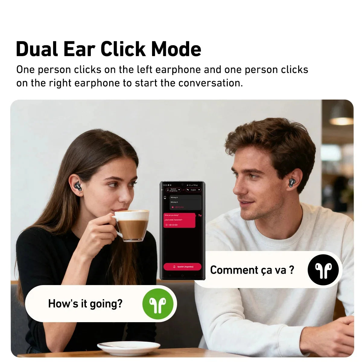 Cordless Earbuds AI Translator True Cordless In Ear Headphones Back to School 2026 Gift