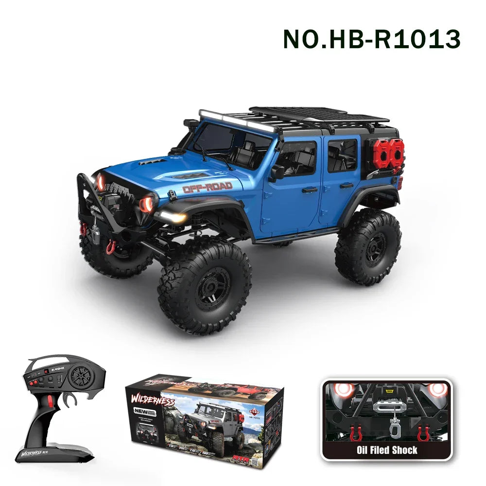 Car RC 4WD Off-Road Rock Crawler LED Lights 2.4G Proportional Control USB Charging Fall 2025 Gift Idea