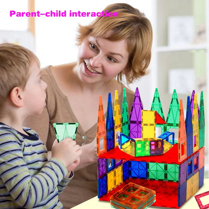 Magnetic Building Tiles Kit for Toddlers - Montessori Educational Toys for Boys and Girls Aged 3 and Up