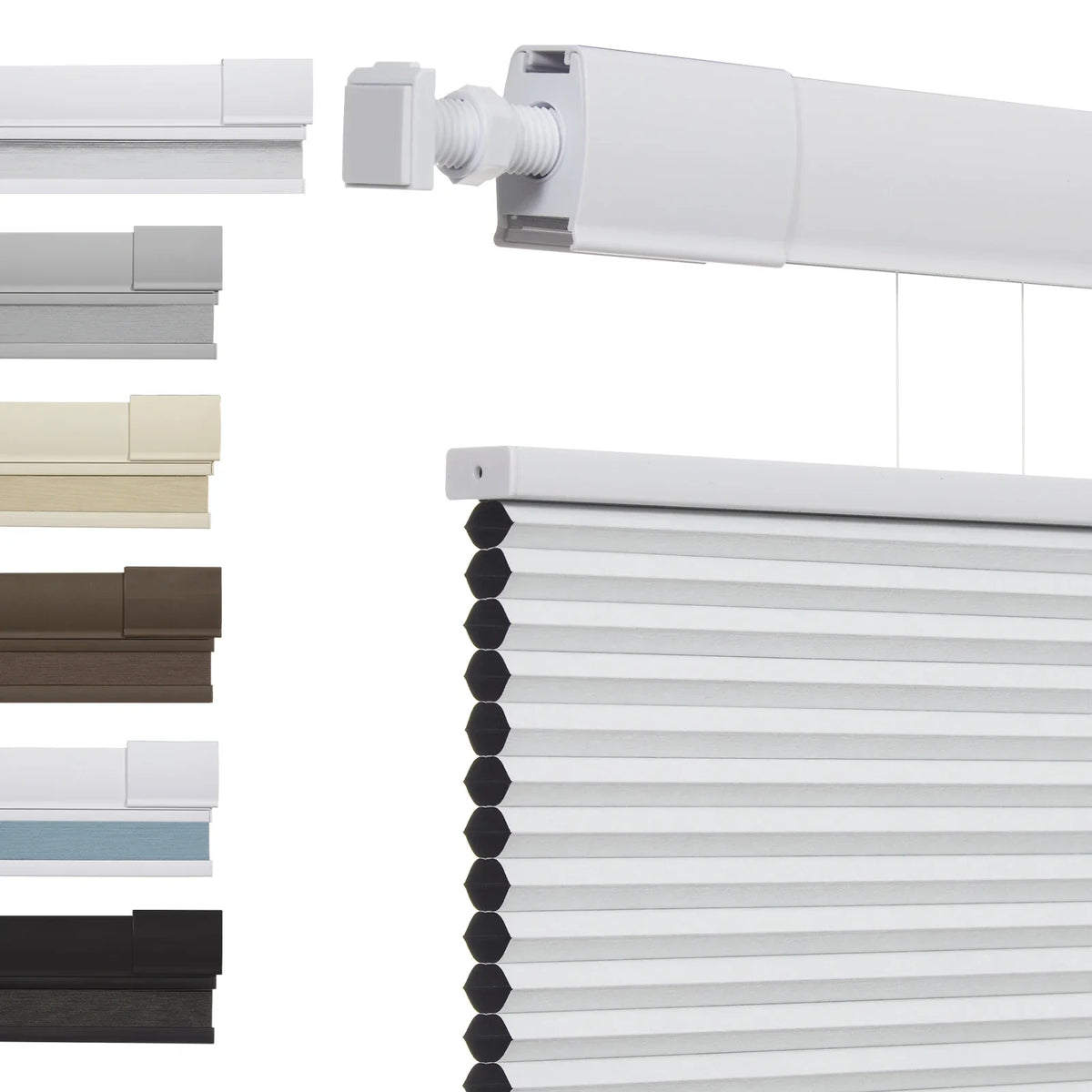 Drill No Honeycomb Blinds Cordless Thermal Insulated 1" Cell Fabric