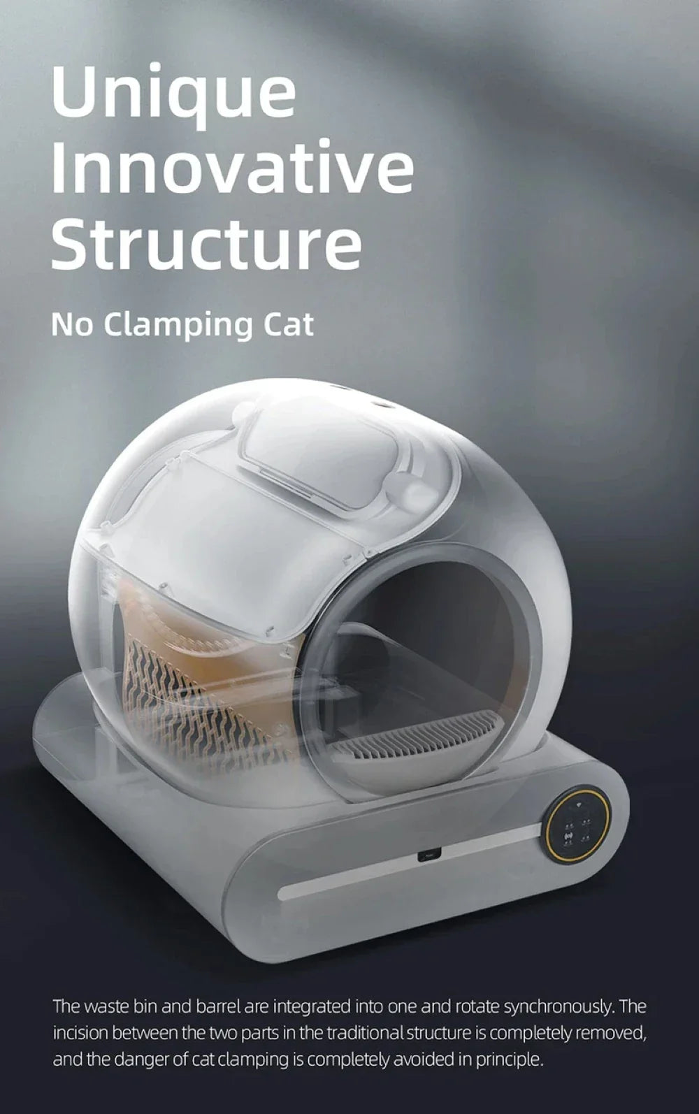 Litter Cat Box 65L Large Space Smart WiFi Auto Clean Enclosed Pet Toilet 9L Waste Bin TikTok Viral Fall 2025 Gift