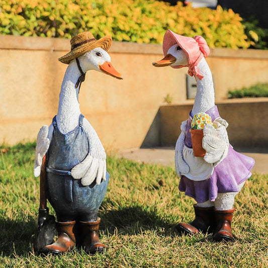 Garden Duck Statue Outdoor Sculpture Spring 2026 Garden Decor Gift Idea For Courtyard
