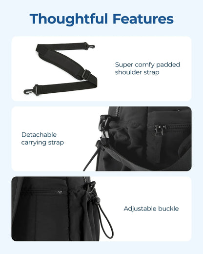 Duffel Travel Bag with Shoulder Strap, Large Capacity Gym & Diaper Bag