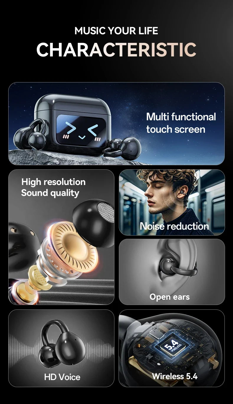 Cordless Translator Earbuds Touch Screen Case 144 Languages