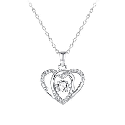 Silver Sterling Necklace Heart Shaped Pendant Minimalist Jewelry Holiday Gifts 2026 Gift-Ready