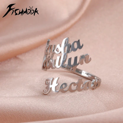Name2026 Edition Ring Custom Double First Names Jewelry For Couples Personalized Gift TikTok Viral Fall