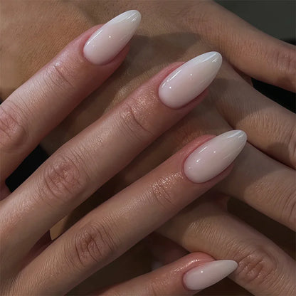 Press On Nails Short Square White Minimalist False Nail Tips Kit Spring 2026 Reusable