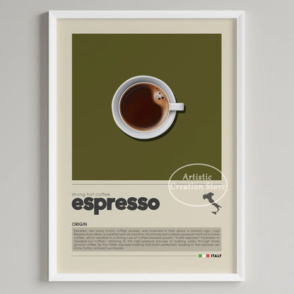 Wall Coffee Art Six Panel Minimalist Kitchen Cafe Decor