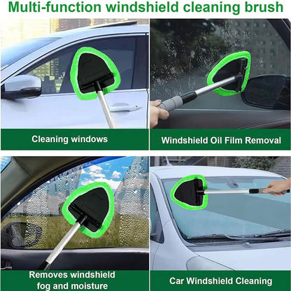 Car Window Cleaner Kit Glass Cleaning Device Microfiber Telescopic Handle Spring 2026 Streak Free Glass
