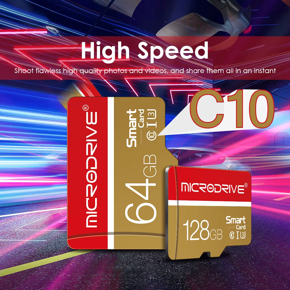 MicroSD MicroDrive Card Class 10 UHS-I U3 Memory Card High Speed TF Card