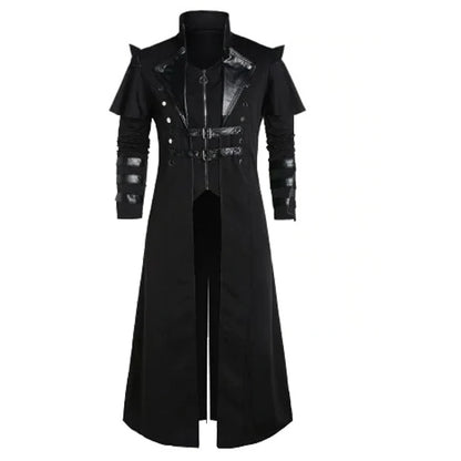 Gothic Steampunk Trench Coat Halloween Costume Jacket