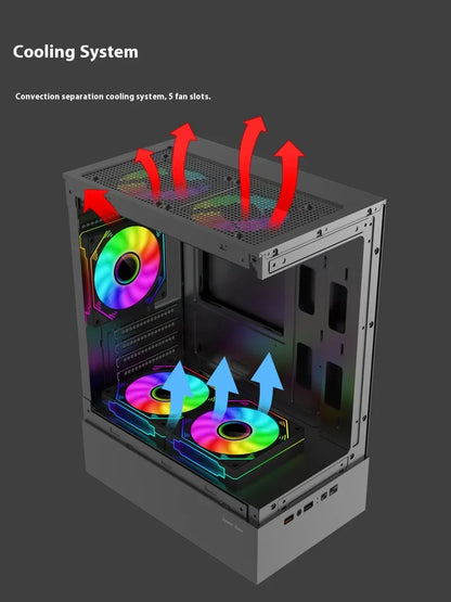 ITX Mini PC Case 240mm Water Cooling MicroATX Chassis