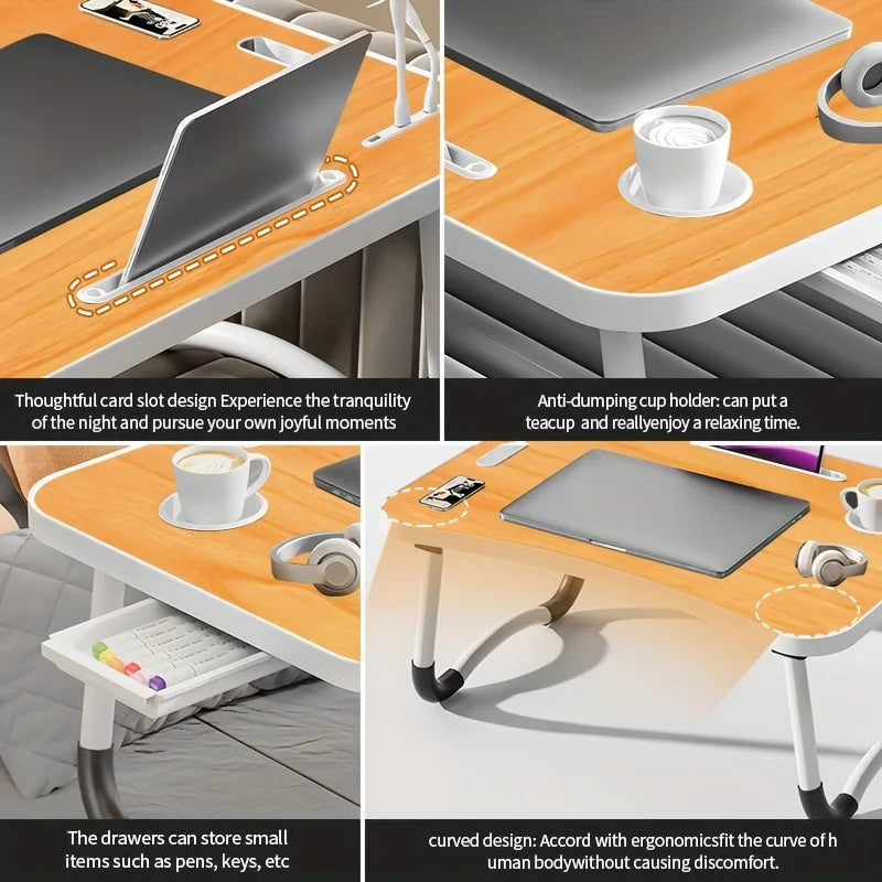 Desk Bed Liftable Folding Laptop Table for College Students and Children Study
