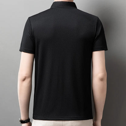 short sleeve, casual summer style, slim fit versatile top – Breathable men's polo shirt
