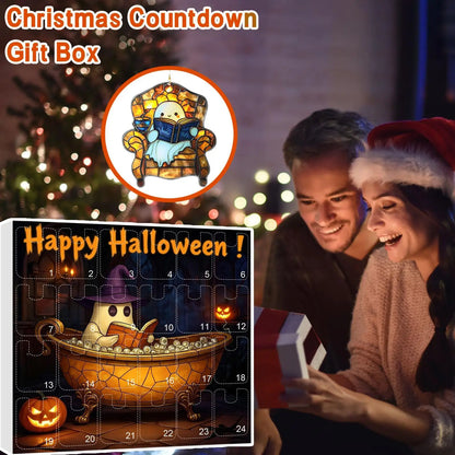 Countdown Halloween Calendar 24 Acrylic Ghosts Decor