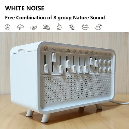 White Bluetooth Noise Speaker Humidifier Night Light