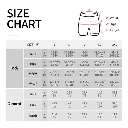 men's Stretchy 2-in-1 running shorts - longer liner, polyester blend, for jogging and gym