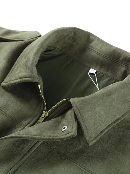 Women’s Oversized Bomber Jacket - Boxy, Velvet, Autumn