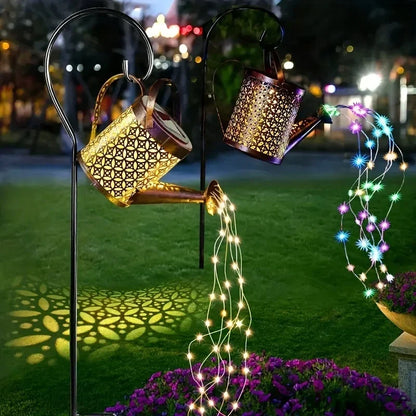 Solar Watering Can Light Retro Metal Hanging Lantern Outdoor Garden Decor Summer 2025 Water-Resistant Whimsical