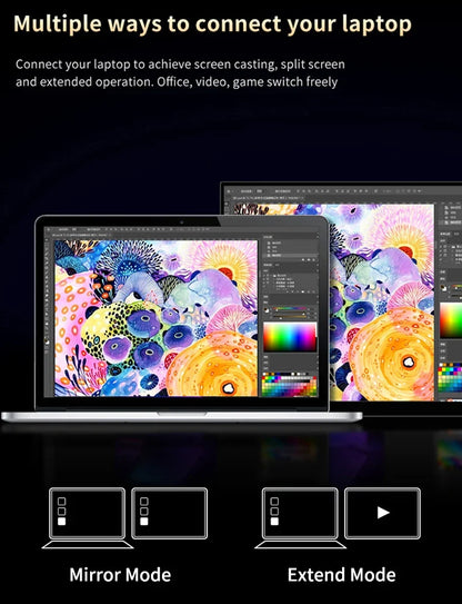 OLED 13.3 Travel-Friendly Monitor Metal Frame Travel Display