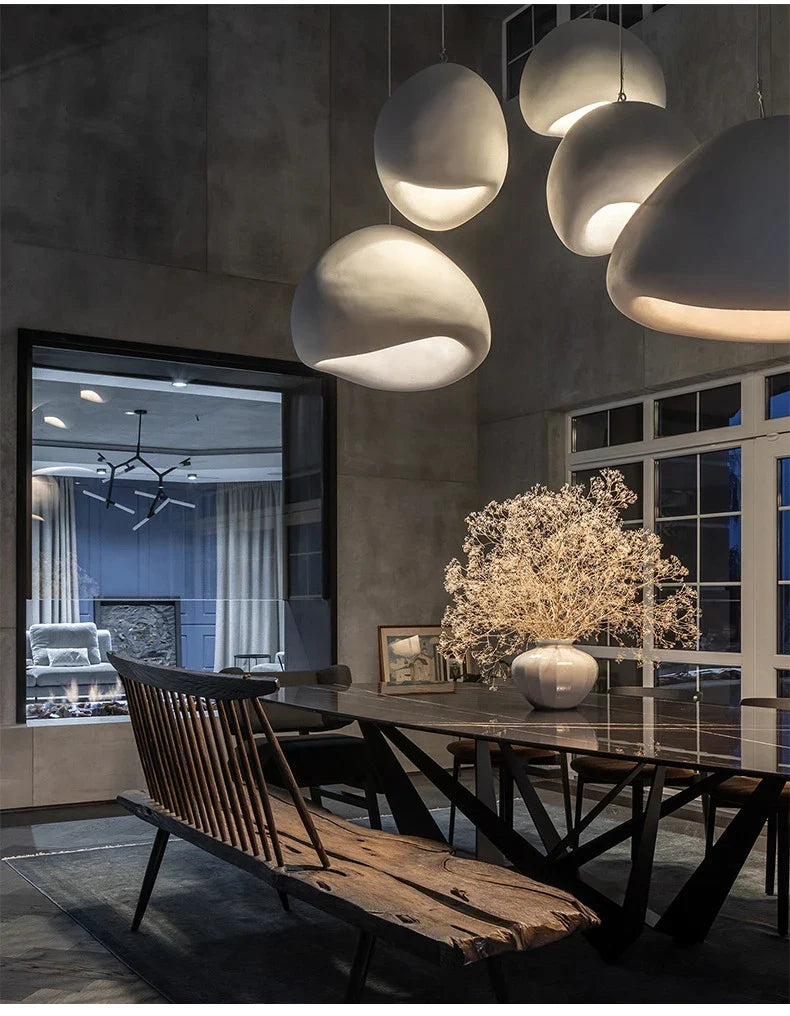 Japandi Pendant Ceiling Lamps Scandinavian Wabi Sabi LED Dining Room