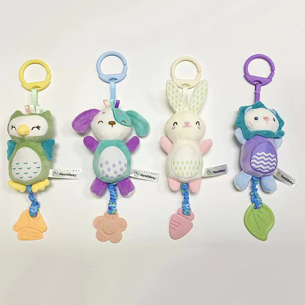 Animal Rattle Newborn Sensory Toys Plush Travel Toy Kit