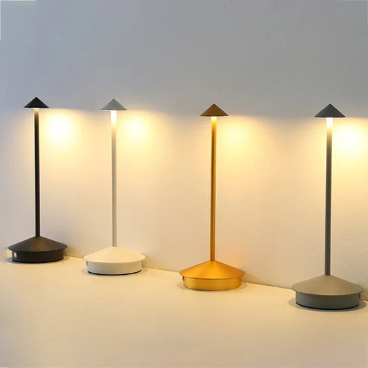 Battery-Powered LED Desk Lamp - Touch Sensor, 3 Color Temperatures, Stepless Dimming - Contemporary Table Light, Fall 2026 Decor