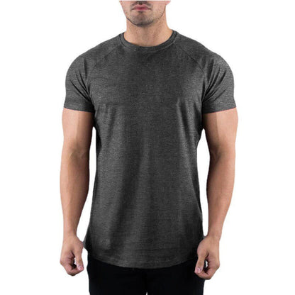 short sleeve, cotton blend, for workout & casual wear – Breathable slim fit men's gym t-shirt