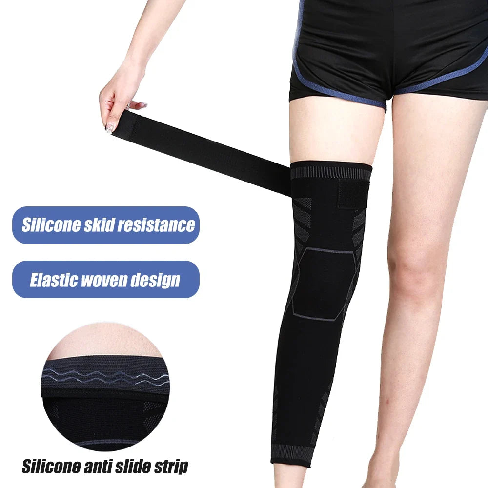Pair 2026 – Full Leg Compression Sleeve Long Knee Support for Cycling Hiking Basketball