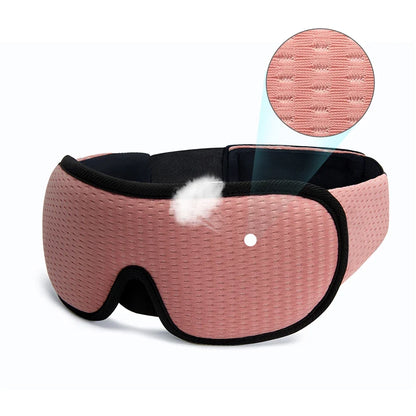Light Blocking, Plush and Breathable Eyeshade for Travel and Night Rest – 3D Sleep Eye Mask