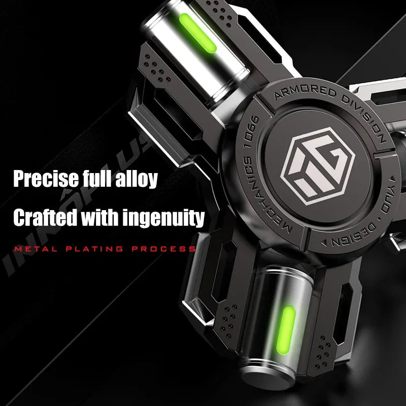 Fidget Glow Spinner Alloy EDC Long Spin Stress Relief