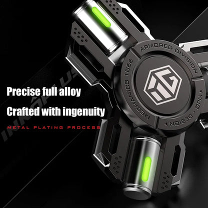 Fidget Glow Spinner Alloy EDC Long Spin Stress Relief