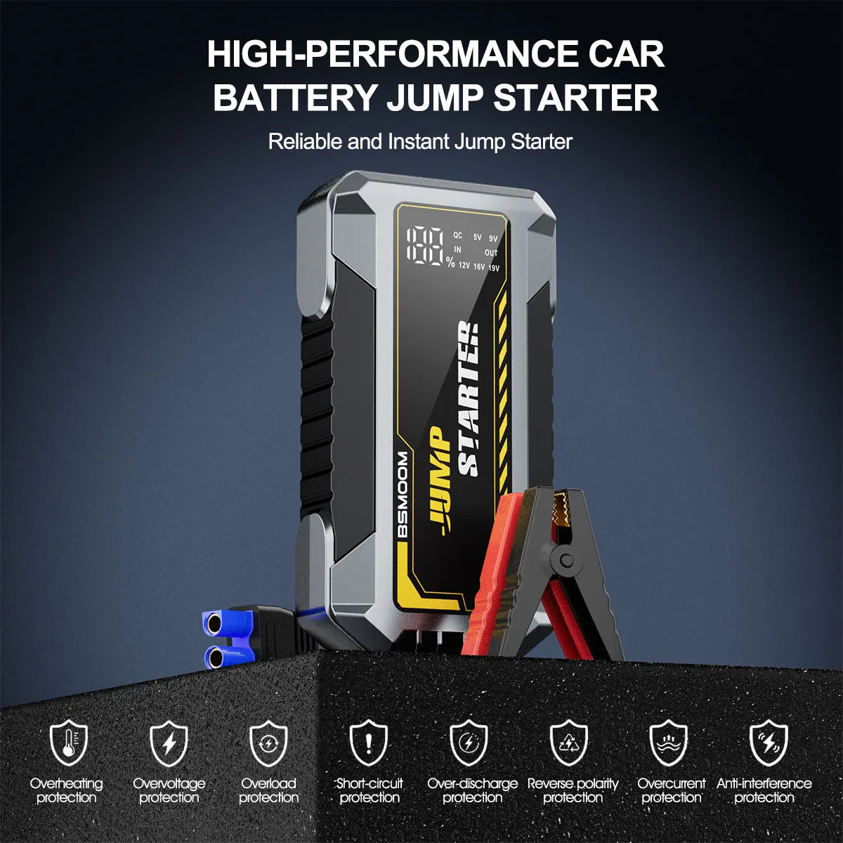 Jump Starter Power Bank 12V Car Booster Travel-Friendly Emergency Charger Fall 2025 Gift Idea