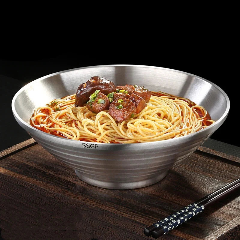 Steel Stainless Ramen Bowl 1.4L Insulating Christmas Gift