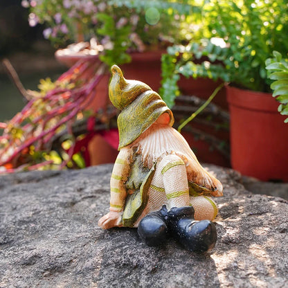 Gnome Garden Statue Resin Outdoor Decor Spring 2026 Gift Idea for Pots and Mini Landscapes