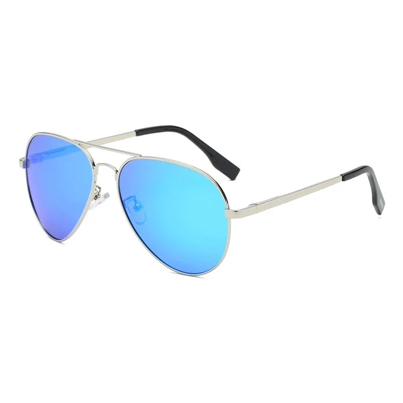 Timeless Big Pilot Sunglasses for Men - Deluxe Metal Black Aviation Shades UV400