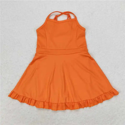 knee-length, cotton-elastane, casual wear for active play – Plush girls' knit dress