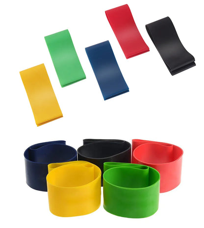 Rubber Loop Resistance Bands Fitness Equipment Kit - Travel-Friendly Strength Training for Yoga & Pilates