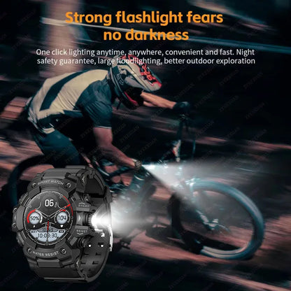 Smart Watch Rugged Outdoor Edition Fall 2025 Bluetooth Calls Water-Resistant IP68 Compass Flashlight SOS 1.39 Inch Display
