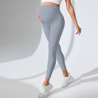 High Waist Ankle-Length Seamless Knit, For Pregnancy And Workouts – Supportive And Flattering Women’s Maternity Leggings