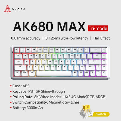 Mechanical Keyboard Sixty Mini Cordless ARGB Magnetic Hall