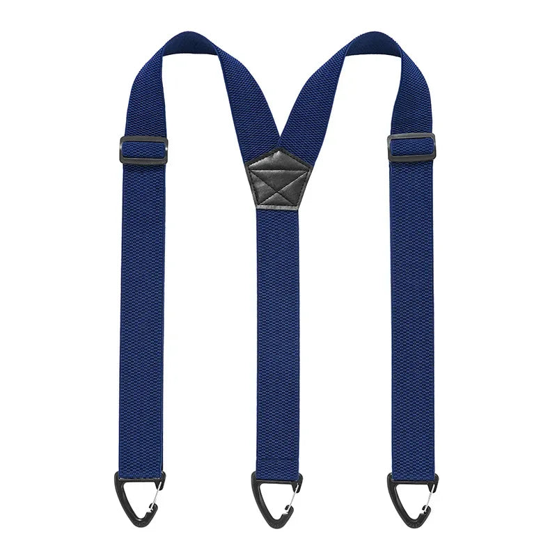 Black Suspenders 3.8cm Wide Y-Back Elastic Work Braces Fall 2026 With Plastic Gripper Clasps