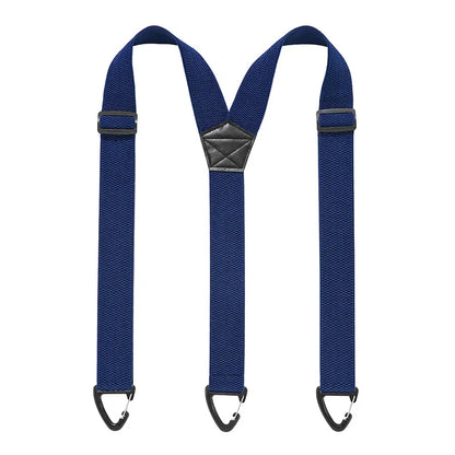 Black Suspenders 3.8cm Wide Y-Back Elastic Work Braces Fall 2026 With Plastic Gripper Clasps