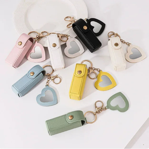 Free 1+1 Birkin Inspired Mini Hand Bag - Mini Leather Lipstick Bag Charm Keychain
