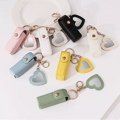 Free 1+1 Birkin Inspired Mini Hand Bag - Mini Leather Lipstick Bag Charm Keychain